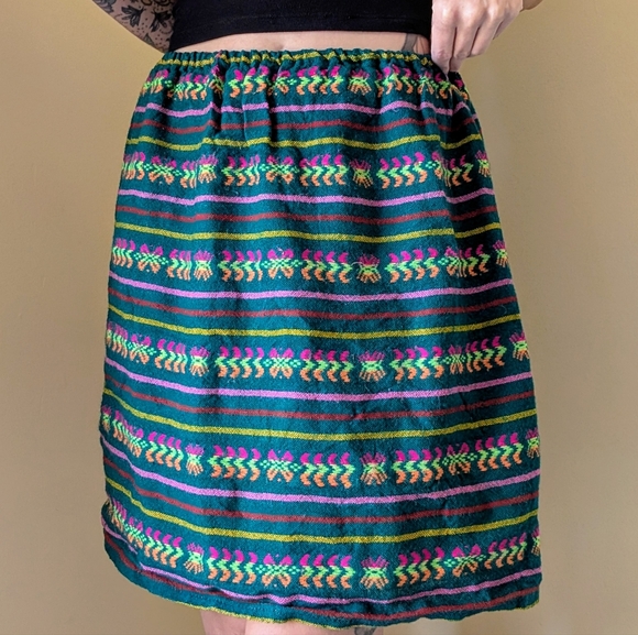 Vintage Colorful Striped Skirt - Picture 1 of 6